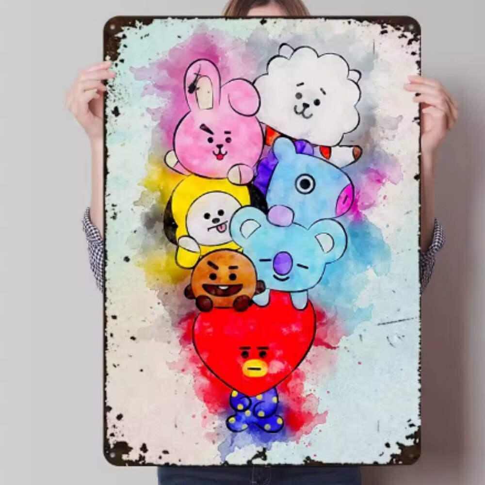 BTS BT12 Fantasy Metal Poster Metal Signs Wall Art Custom Tin Sign for Home Deco